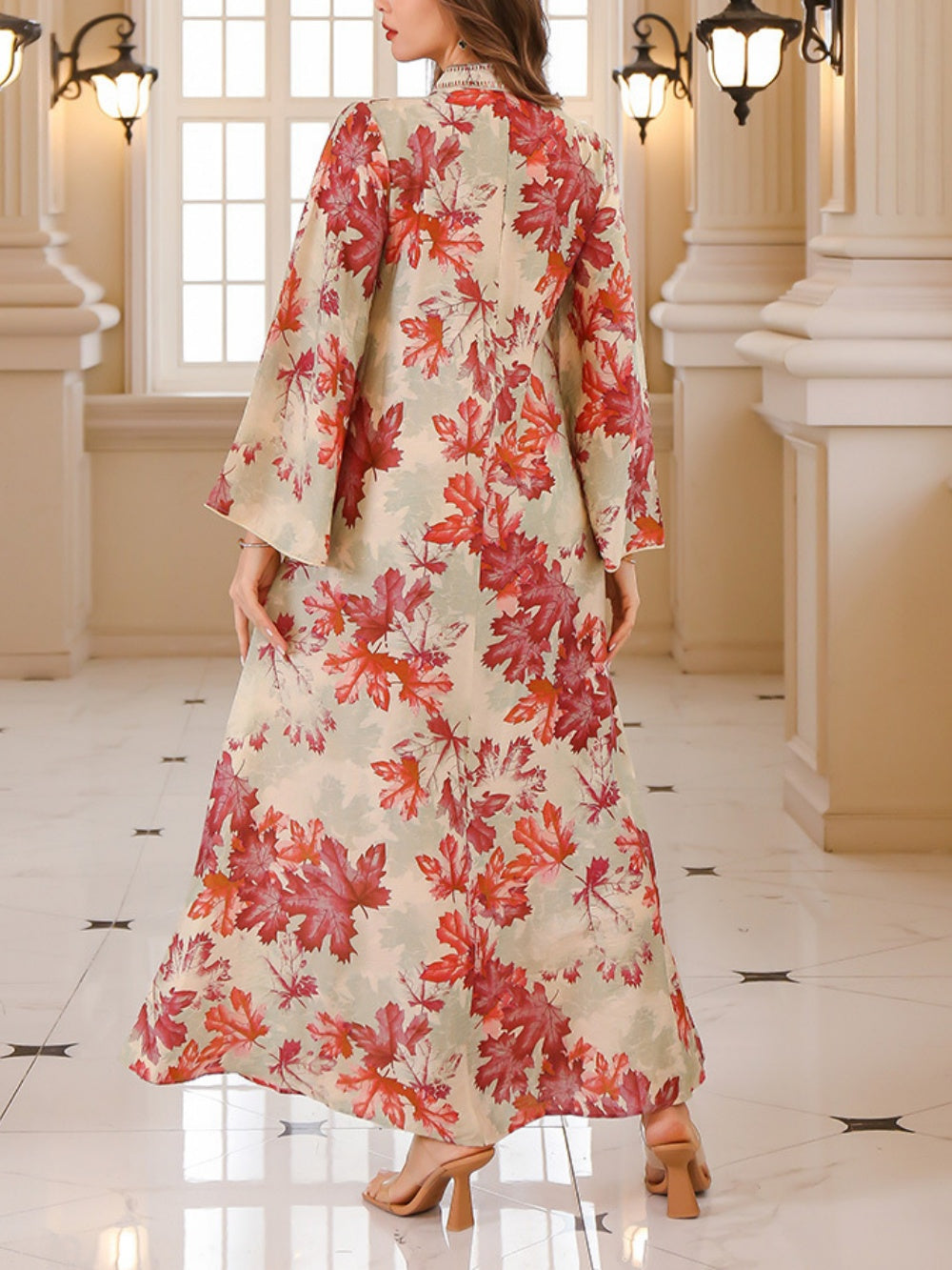 Paloma™ Maple Leaf Print Maxi Dress